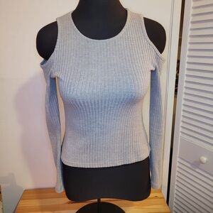 SHEIN Black Ribbed Knit Top